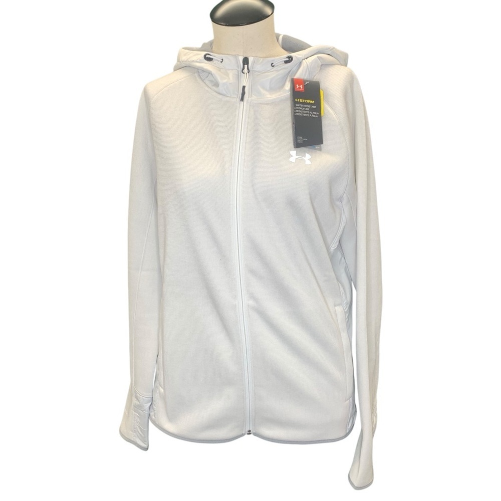 UNDER ARMOUR‎ White ColdGear Full-Zip Hoodie – Size M